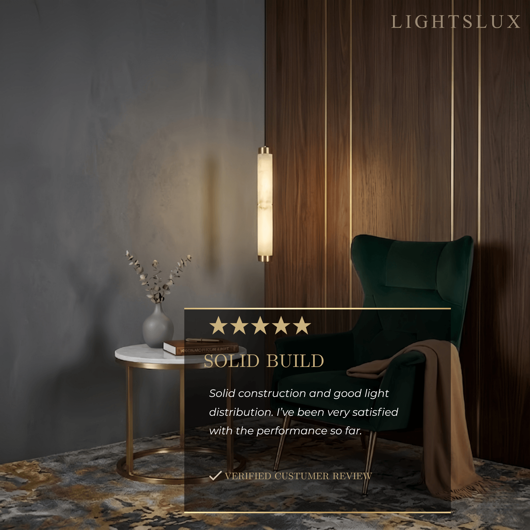 Alabaster Pendant Light – Brass & White for Dining Room, Living Room, Bedroom - Flindria