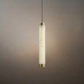 Alabaster Pendant Light – Brass & White for Dining Room, Living Room, Bedroom - Flindria