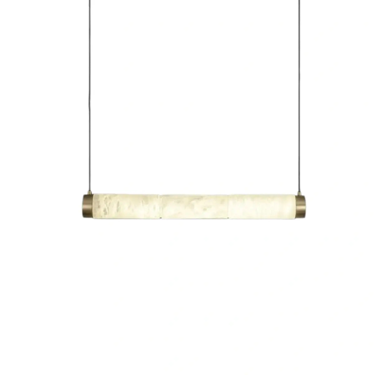 Alabaster Pendant Light – Brass & White for Dining Room, Living Room, Bedroom - Flindria