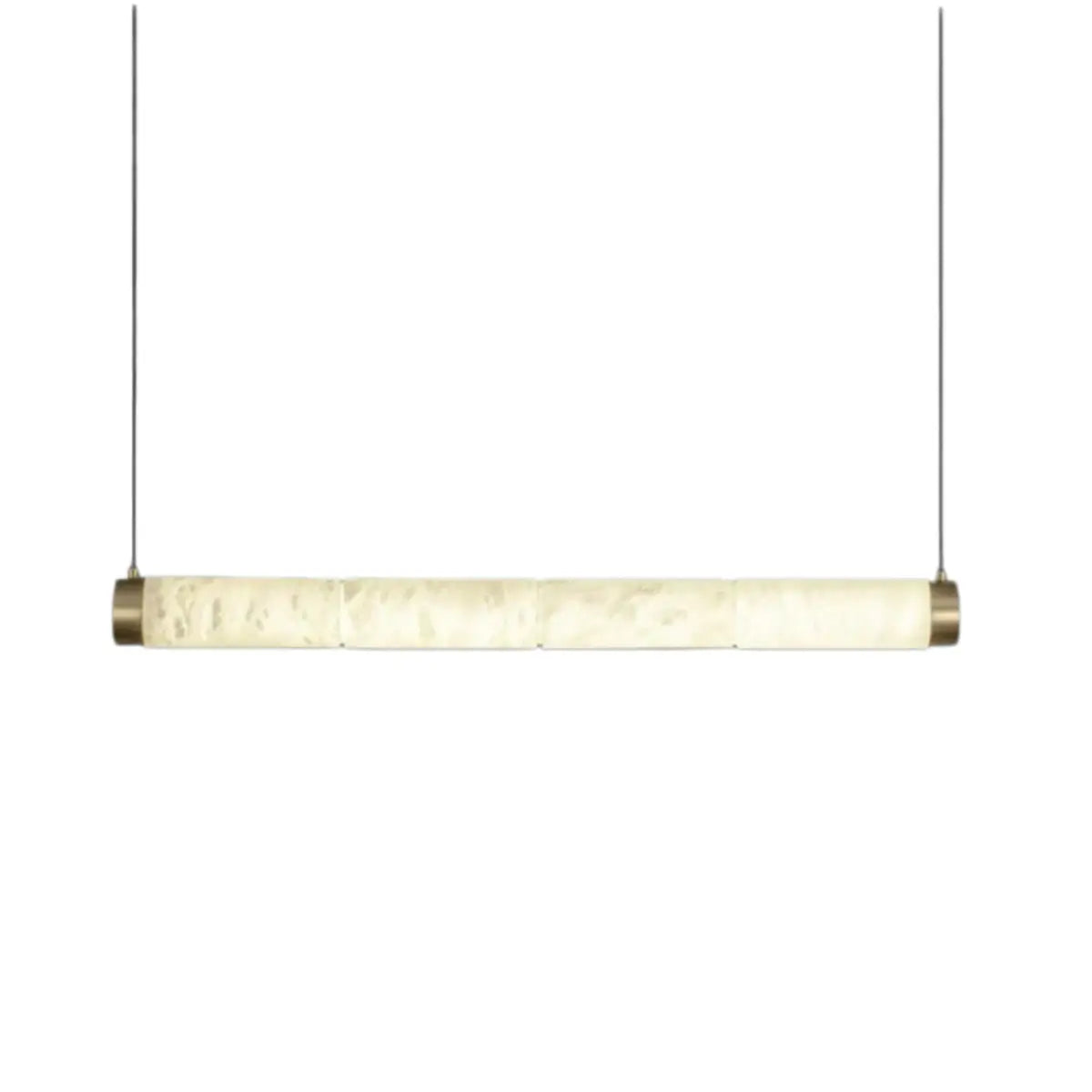 Alabaster Pendant Light – Brass & White for Dining Room, Living Room, Bedroom - Flindria