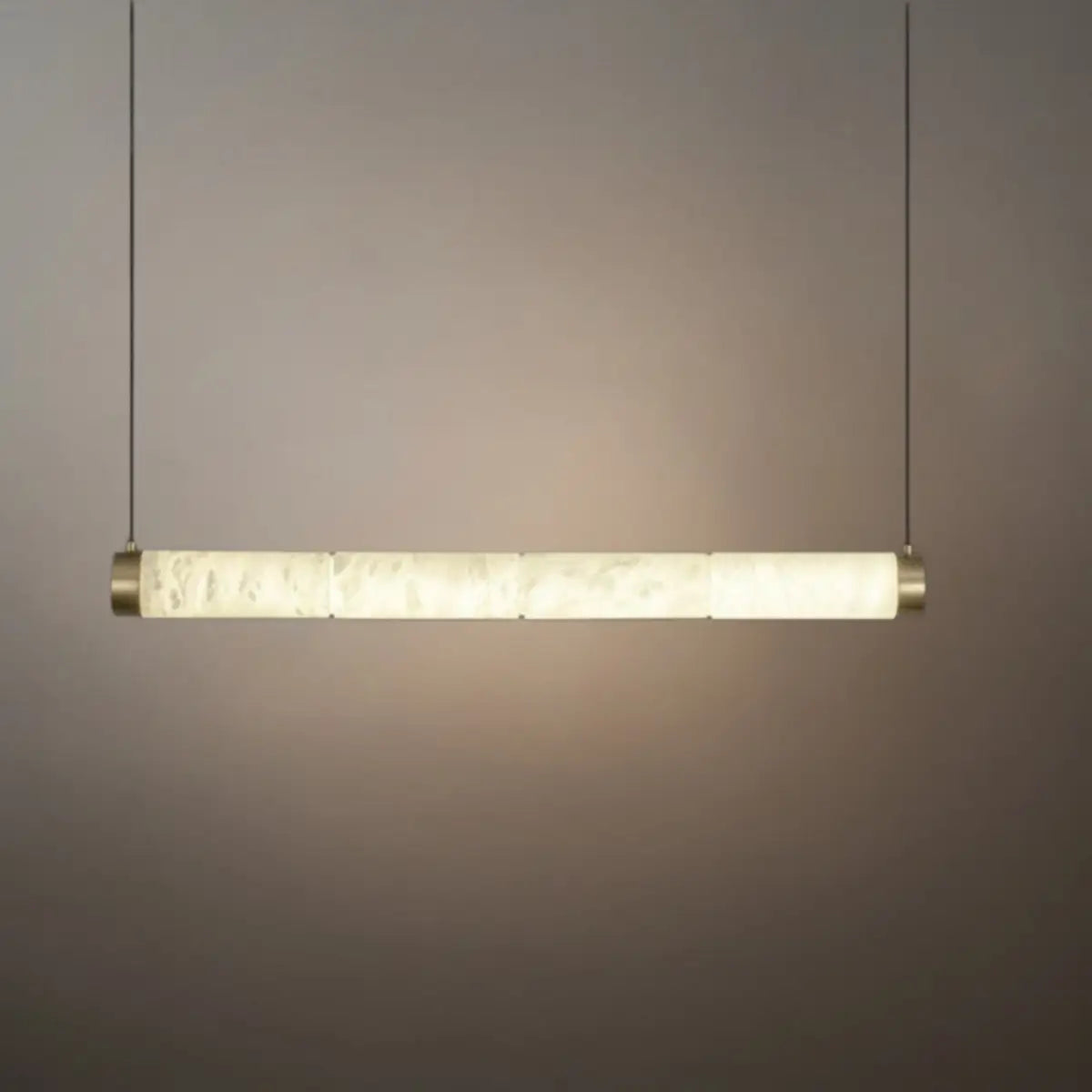 Alabaster Pendant Light – Brass & White for Dining Room, Living Room, Bedroom - Flindria