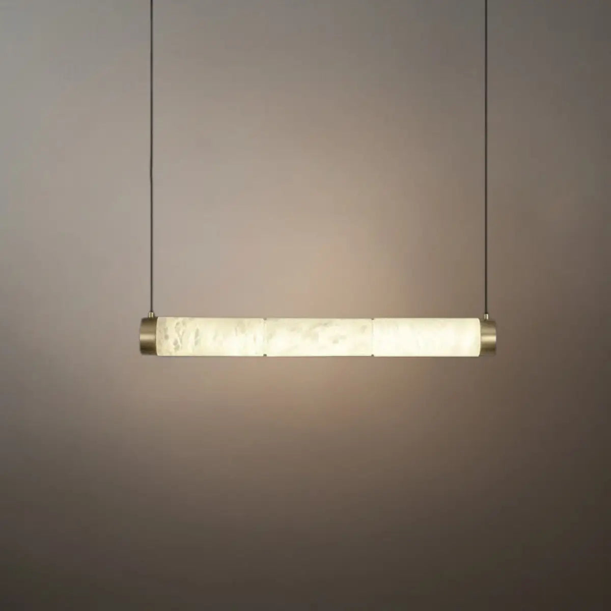 Alabaster Pendant Light – Brass & White for Dining Room, Living Room, Bedroom - Flindria