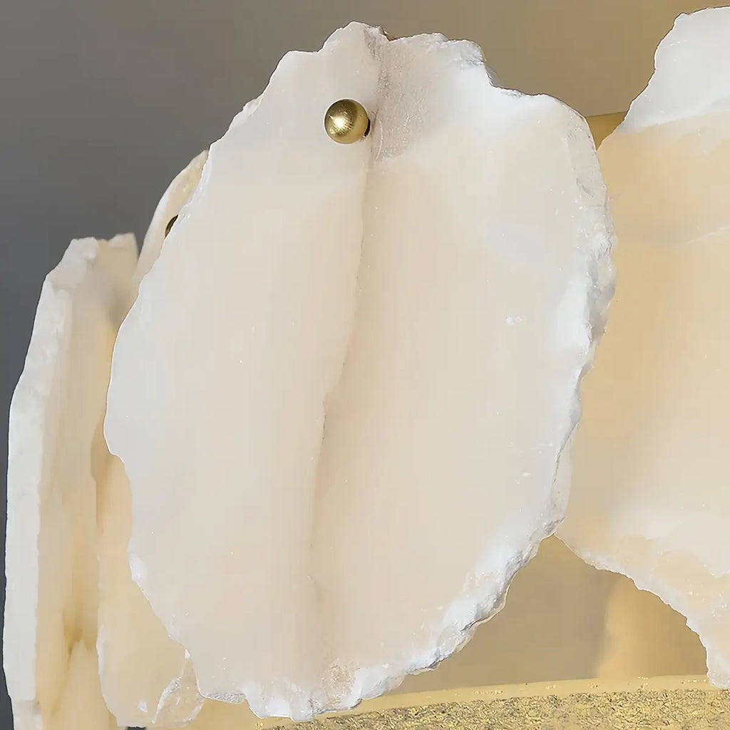 Modern Alabaster Glass Ceiling Light – White – Living Room, Bedroom & Dining Room - Flindria