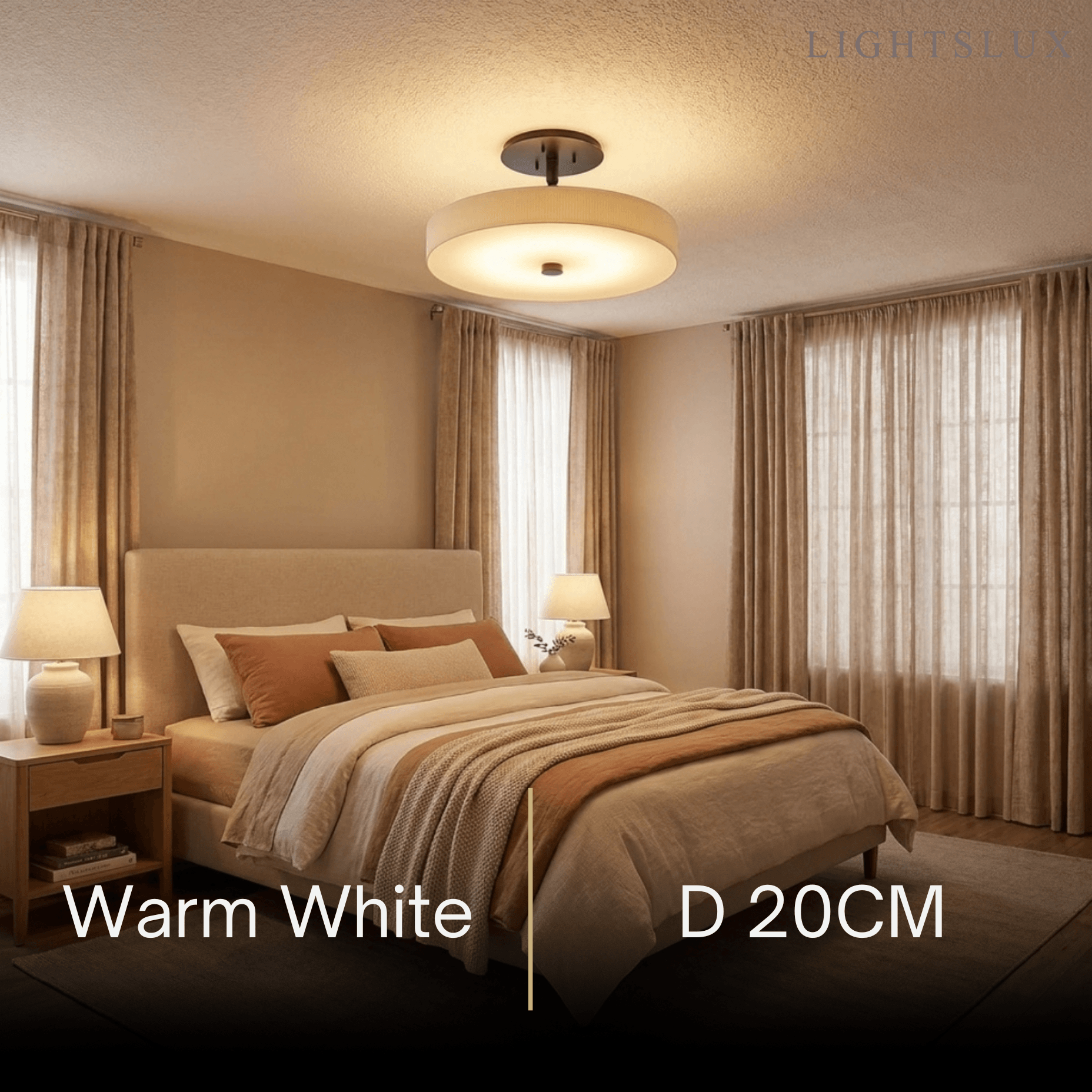 Minimalist Ceiling Light – Alabaster & Brass – White – Living Room, Bedroom & Hallway - Flindria