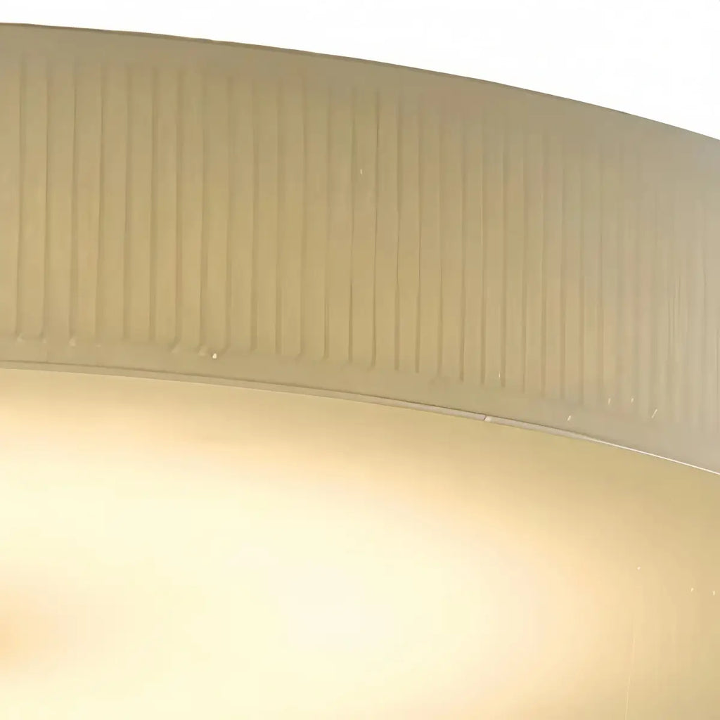 Minimalist Ceiling Light – Alabaster & Brass – White – Living Room, Bedroom & Hallway - Flindria