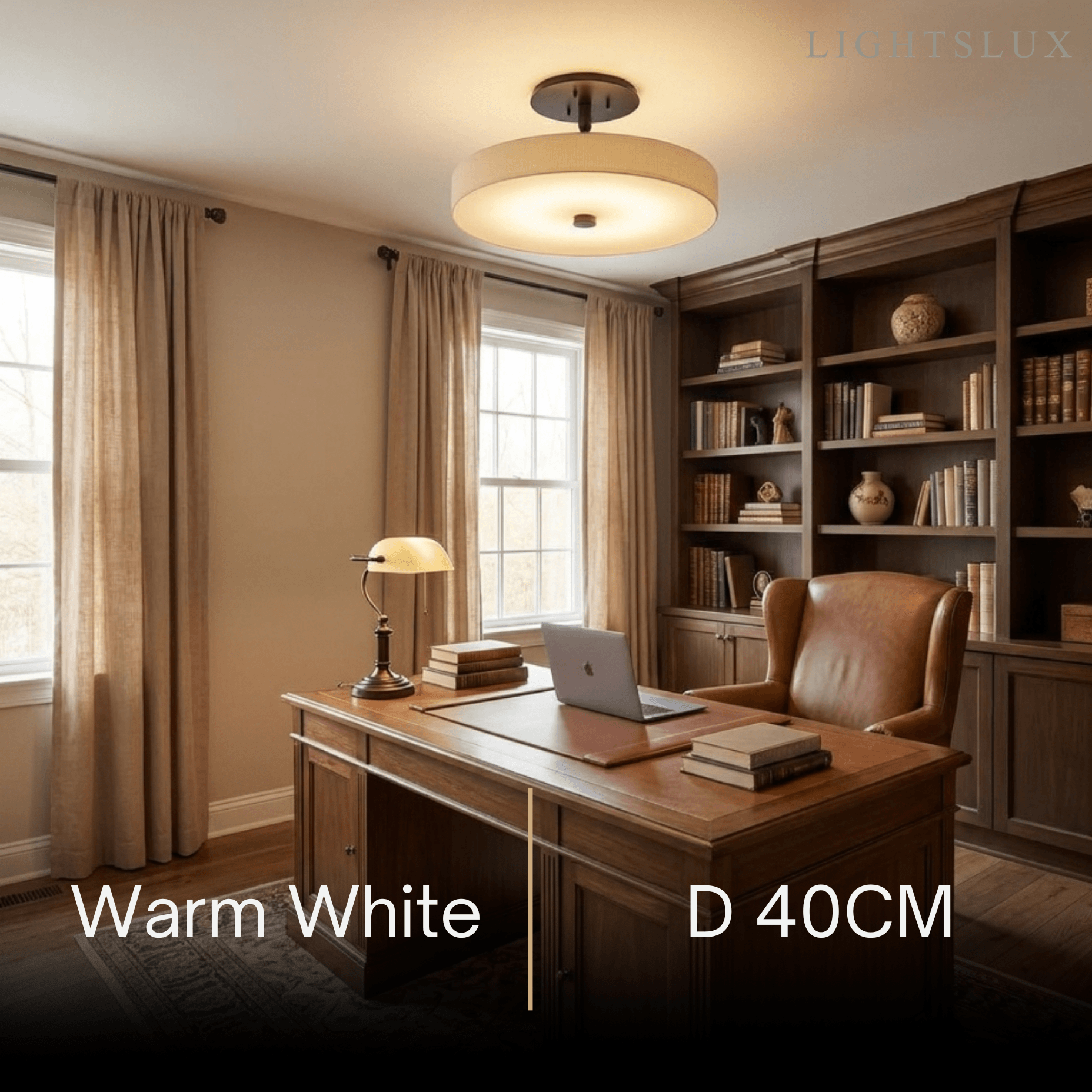 Minimalist Ceiling Light – Alabaster & Brass – White – Living Room, Bedroom & Hallway - Flindria