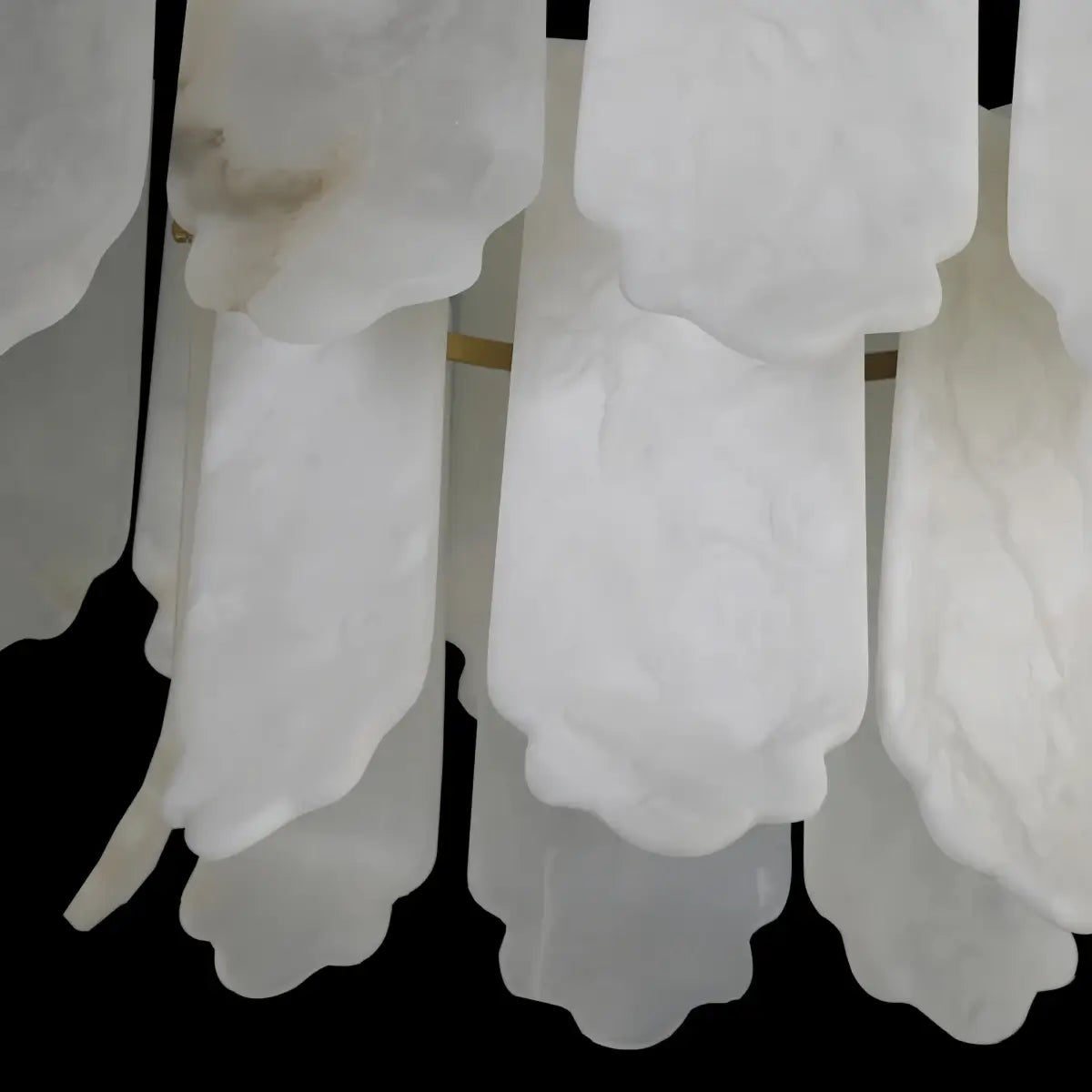 Modern Luxury Chandelier – Brass Alabaster for Dining Room, Living Room and Foyer - Flindria