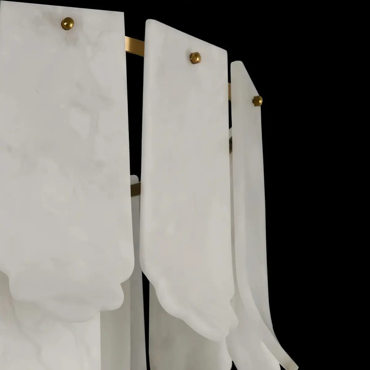 Modern Luxury Chandelier – Brass Alabaster for Dining Room, Living Room and Foyer - Flindria