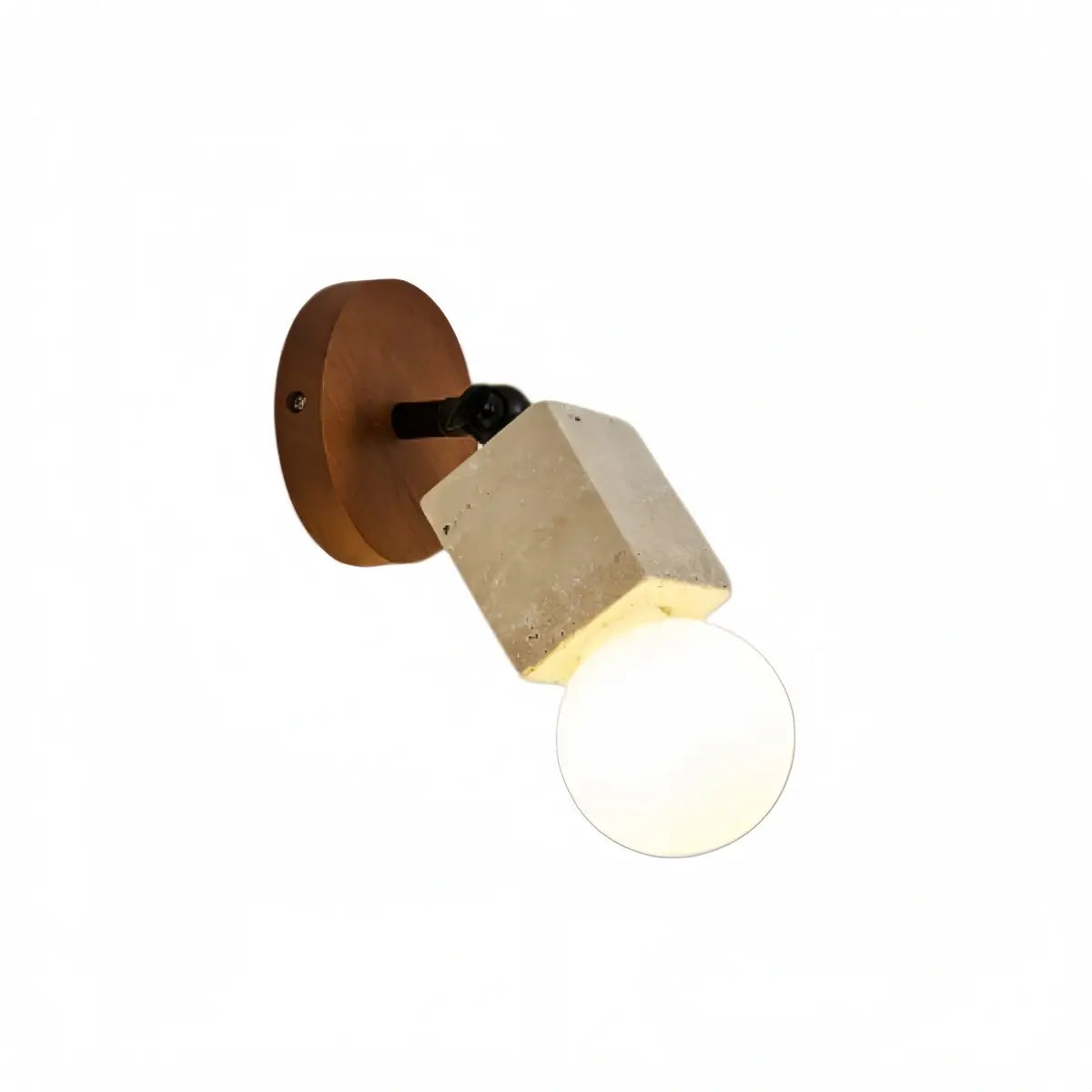Lámpara colgante natural de travertino -- Nogal beige para sala de estar comedor - Flindria