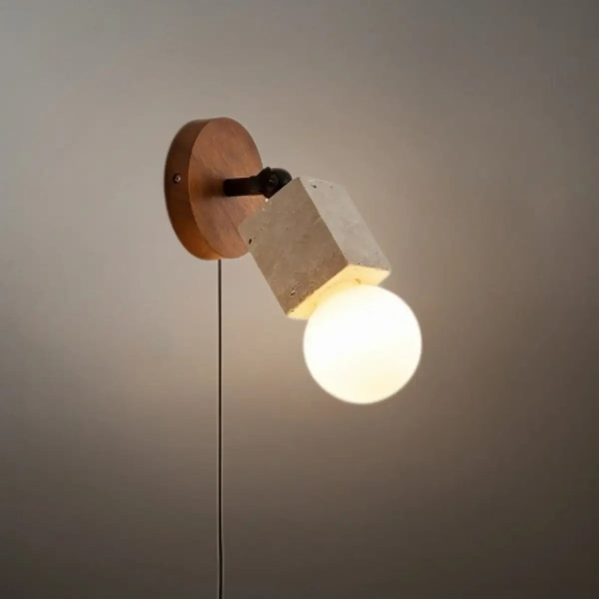 Lámpara colgante natural de travertino -- Nogal beige para sala de estar comedor - Flindria