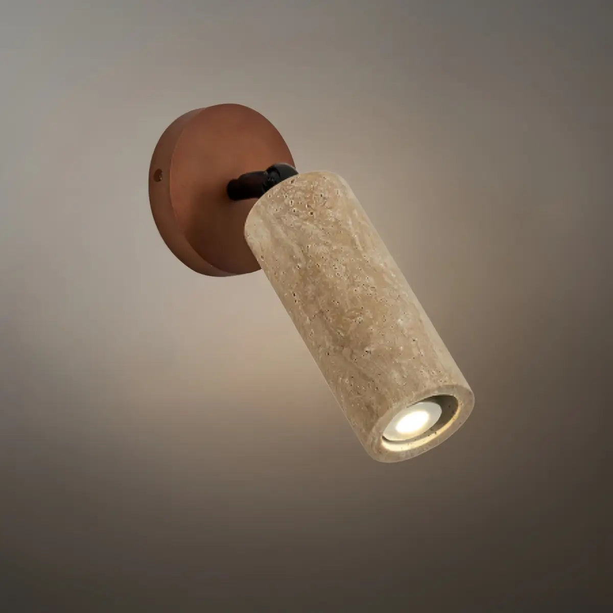 Lámpara colgante natural de travertino -- Nogal beige para sala de estar comedor - Flindria