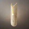 Natural Travertine Wall Light -- Beige for Hallway Bedroom Living Room Dining Room - Flindria