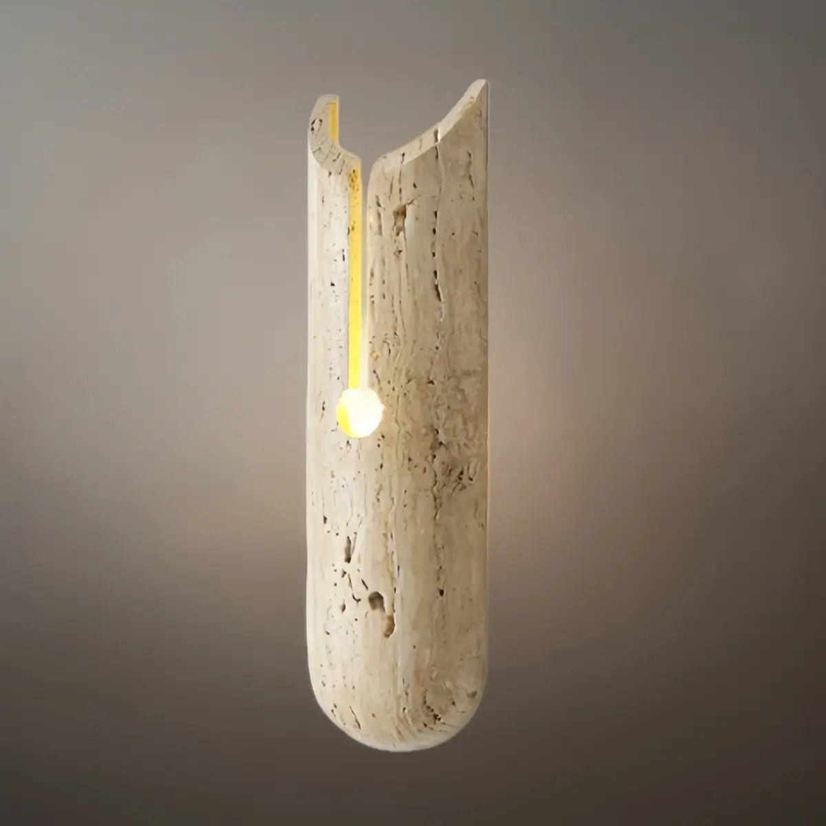 Natural Travertine Wall Light -- Beige for Hallway Bedroom Living Room Dining Room - Flindria