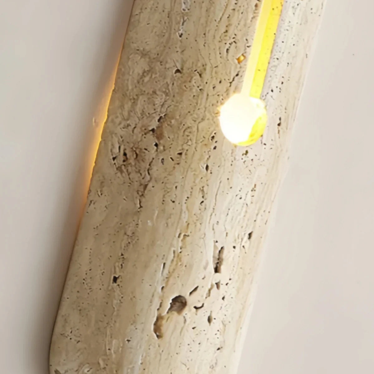 Natural Travertine Wall Light -- Beige for Hallway Bedroom Living Room Dining Room - Flindria