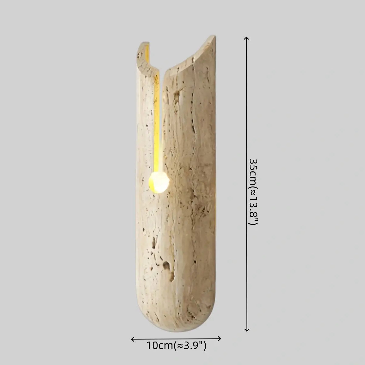 Natural Travertine Wall Light -- Beige for Hallway Bedroom Living Room Dining Room - Flindria