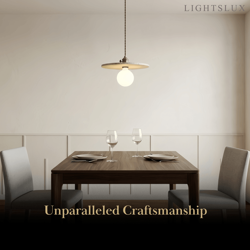 Natural Travertine Pendant Light -- Beige Gold White for Dining Room Kitchen Island Living Room - Flindria