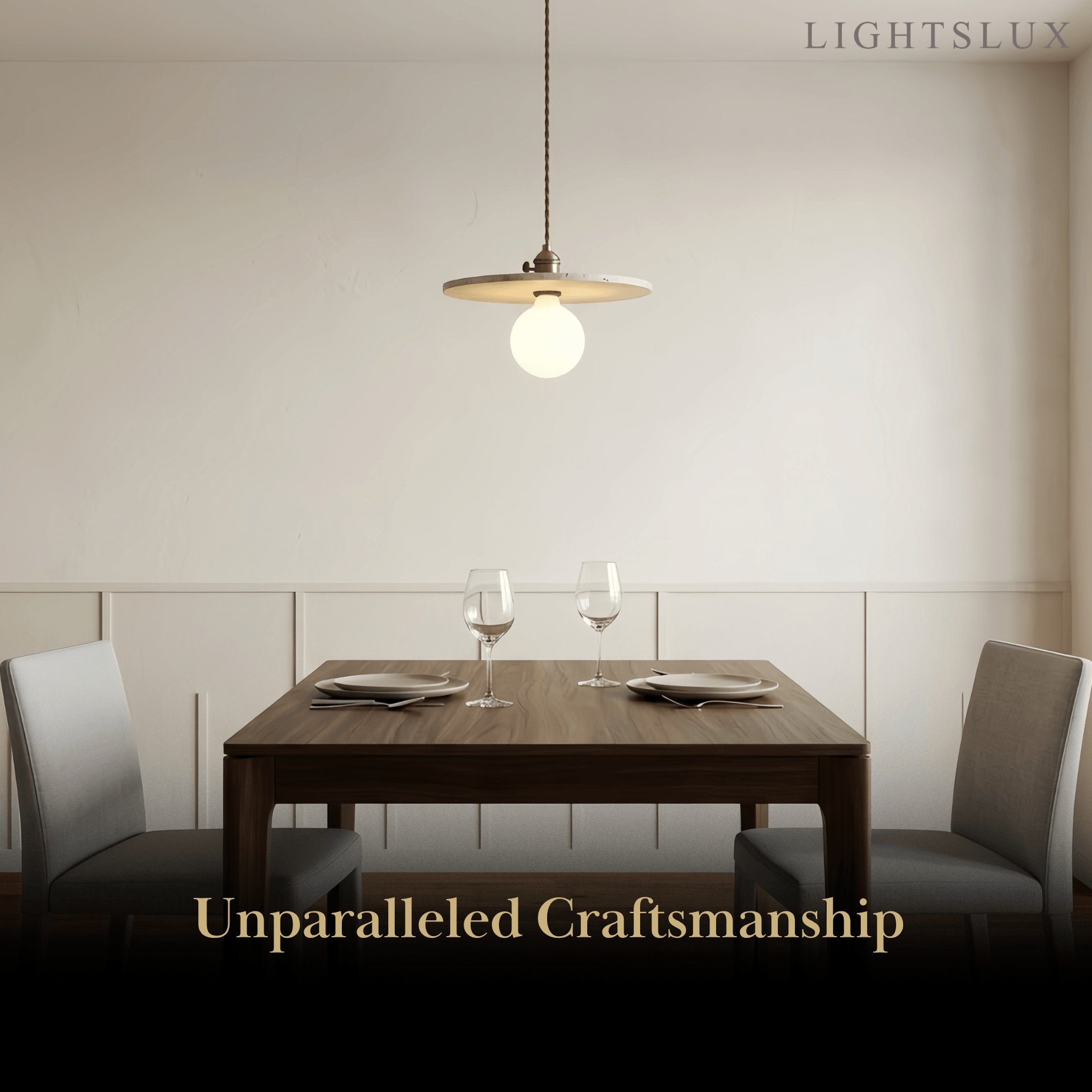 Natural Travertine Pendant Light -- Beige Gold White for Dining Room Kitchen Island Living Room - Flindria