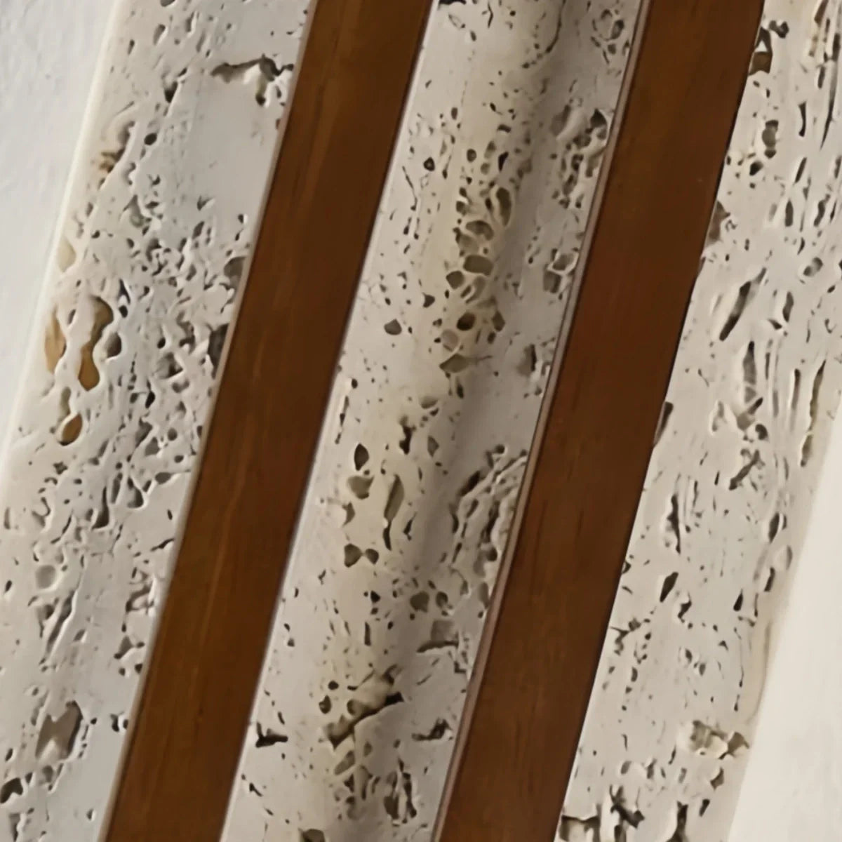 Natural Travertine Wall Light -- Beige Walnut for Hallway Bedroom Living Room Entryway - Flindria