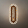 Natural Travertine Wall Light -- Beige Walnut for Hallway Bedroom Living Room Entryway - Flindria