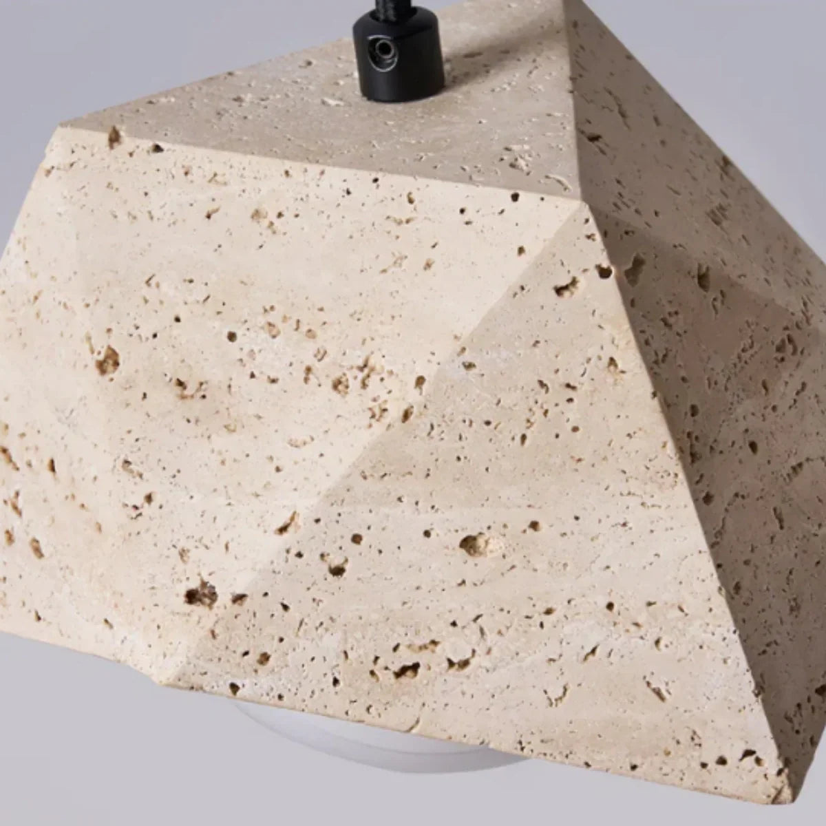Modern Travertine Pendant Light -- Beige for Kitchen Island Dining Table Hallway Entry - Flindria