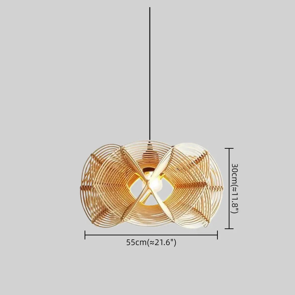 Nordic Woven Rattan Pendant Lamp Pendant Lamp -- Woven Rattan Natural for Living Room - Flindria