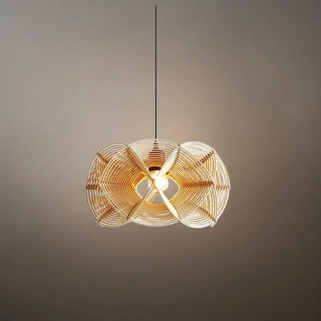 Nordic Woven Rattan Pendant Lamp Pendant Lamp -- Woven Rattan Natural for Living Room - Flindria