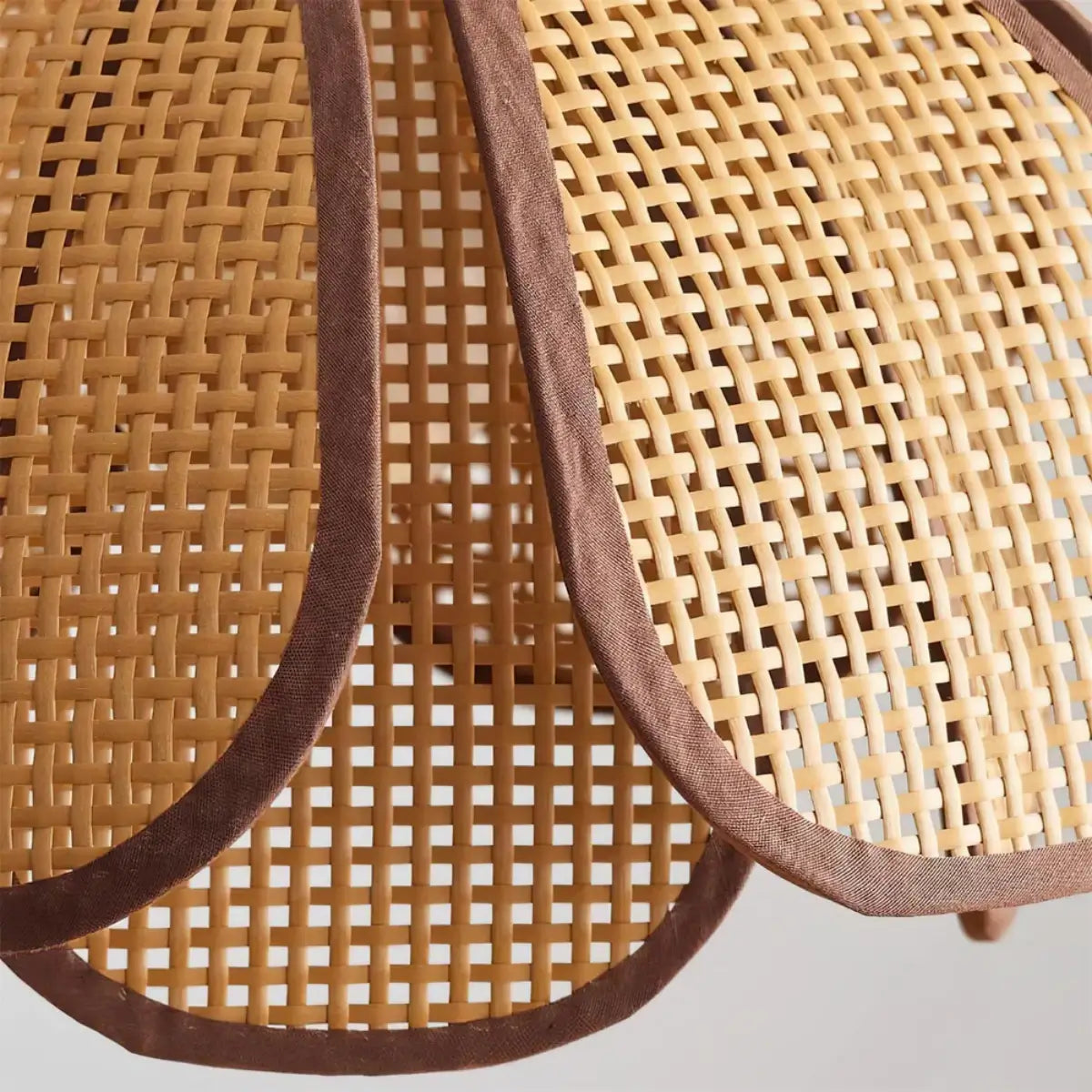 Natural Pendant Light -- Rattan&Wood Walnut Color for Dining Room Living Room Bedroom - Flindria
