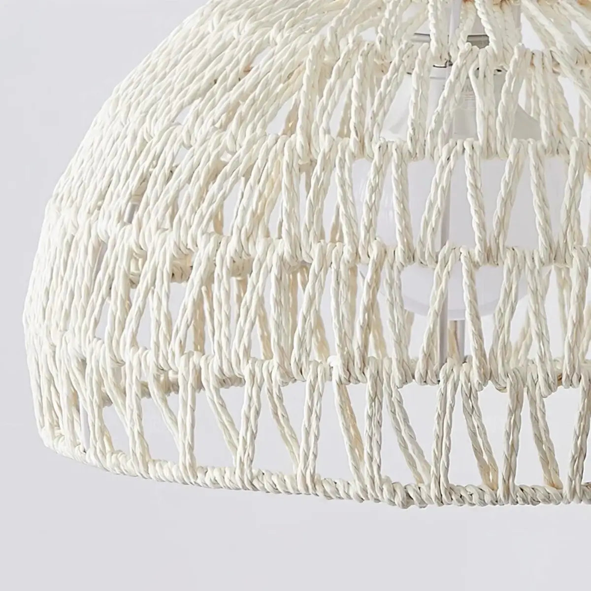 Natural Pendant Light – Rattan & Wood for Living Room Dining Room Bedroom - Flindria