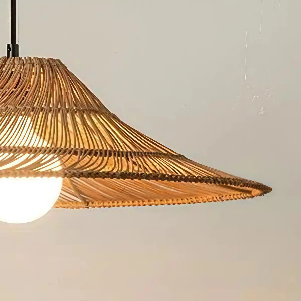 Natural Rattan Pendant Light - Natural for Dining Room, Living Room, Bedroom - Flindria