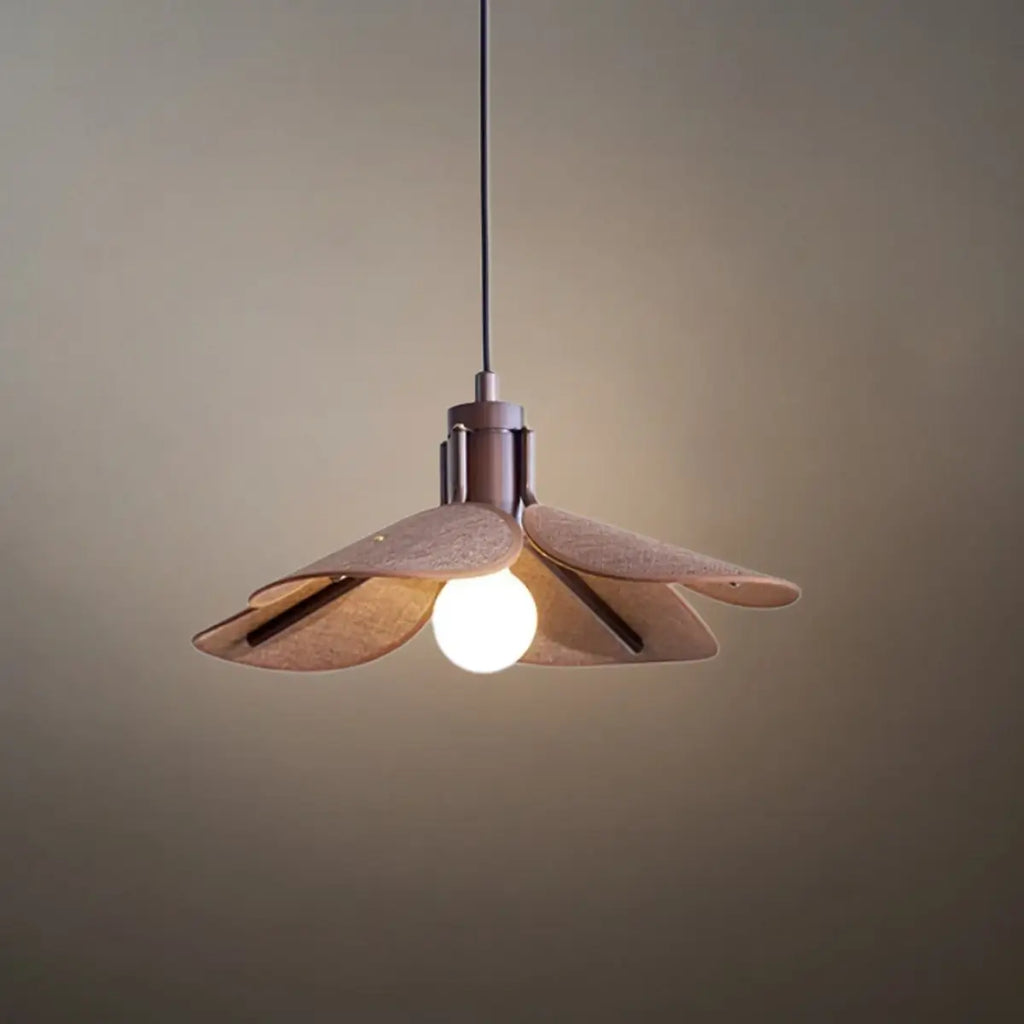 Natural Rattan Pendant Lamp -- Light Brown/Dark Brown for Living Room - Flindria