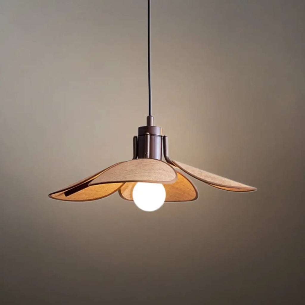 Natural Rattan Pendant Lamp -- Light Brown/Dark Brown for Living Room - Flindria