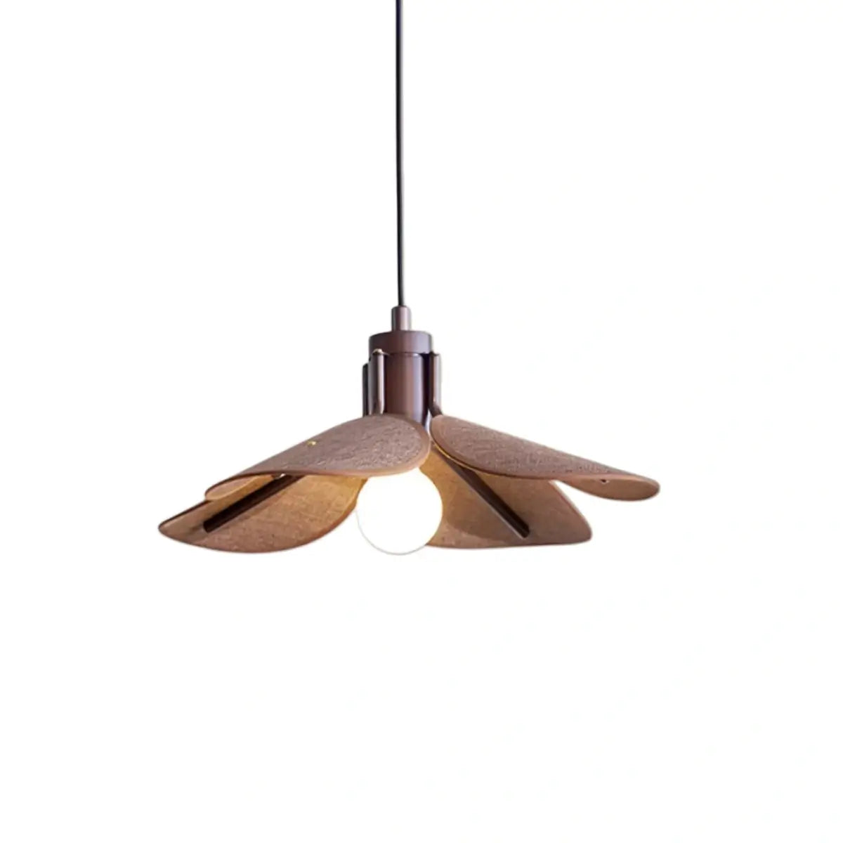 Natural Rattan Pendant Lamp -- Light Brown/Dark Brown for Living Room - Flindria