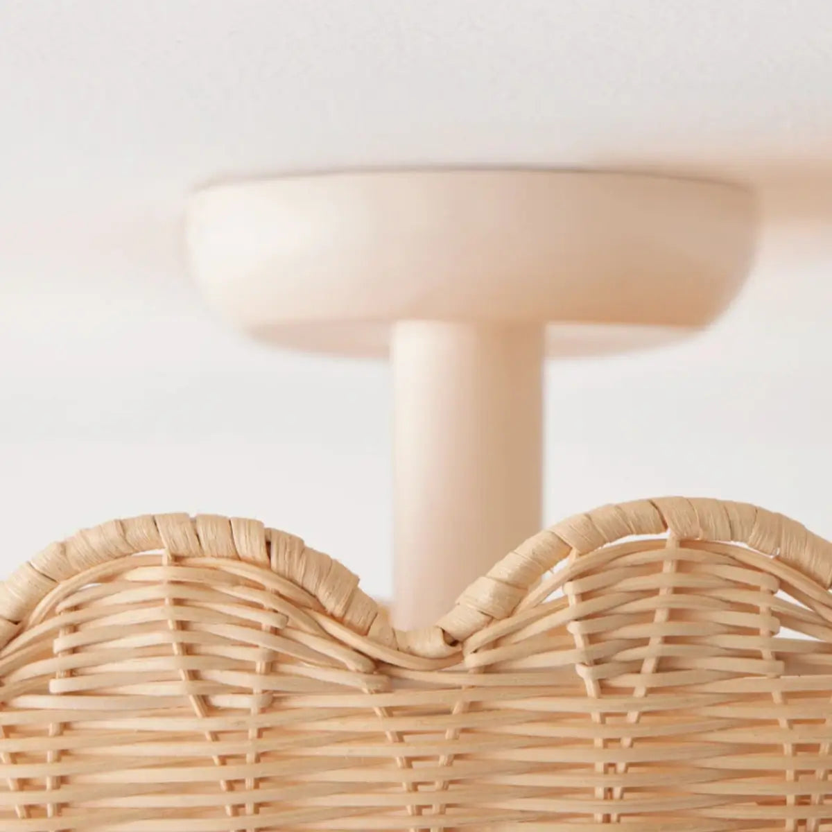 Natural Rattan Ceiling Light -- Natural Rattan for Living Room Bedroom - Flindria