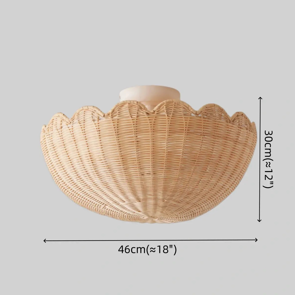 Natural Rattan Ceiling Light -- Natural Rattan for Living Room Bedroom - Flindria