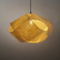 Modern Rattan Pendant Light -- Natural Rattan for Living Room Dining Room Bedroom - Flindria