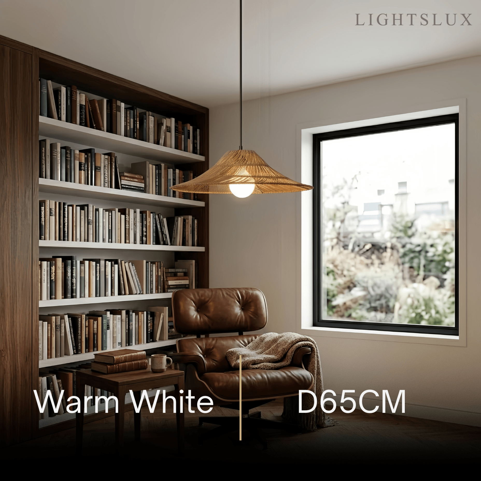 Natural Rattan Pendant Light -- Natural Rattan for Bedroom Dining Room Living Room - Flindria