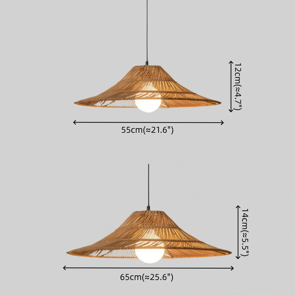Natural Rattan Pendant Light -- Natural Rattan for Bedroom Dining Room Living Room - Flindria