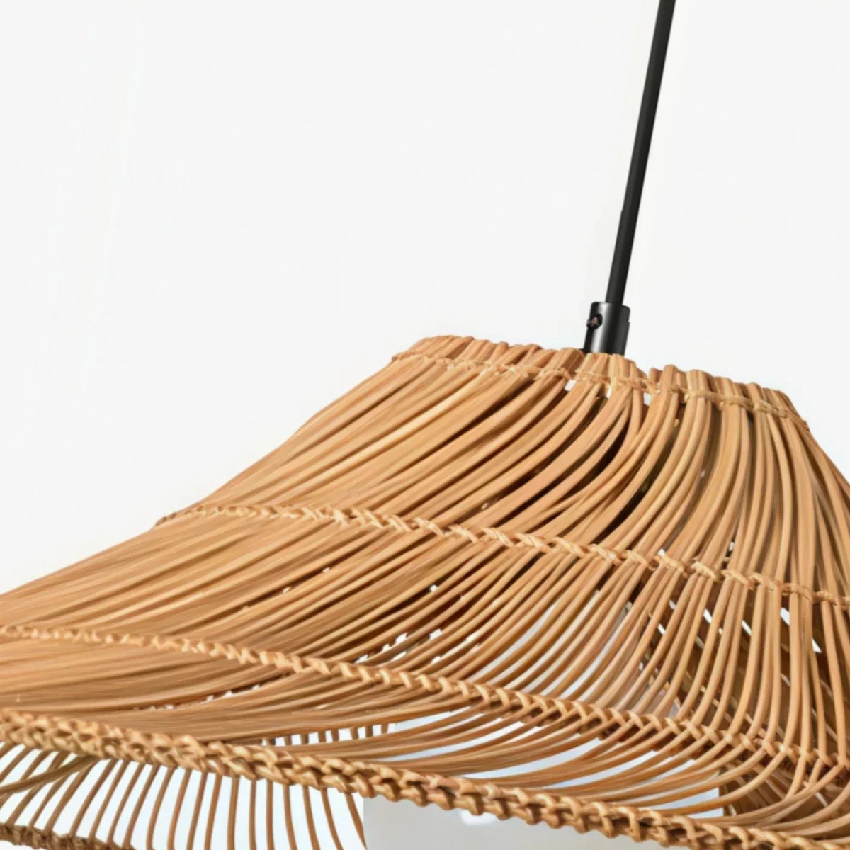 Natural Rattan Pendant Light -- Natural Rattan for Bedroom Dining Room Living Room - Flindria