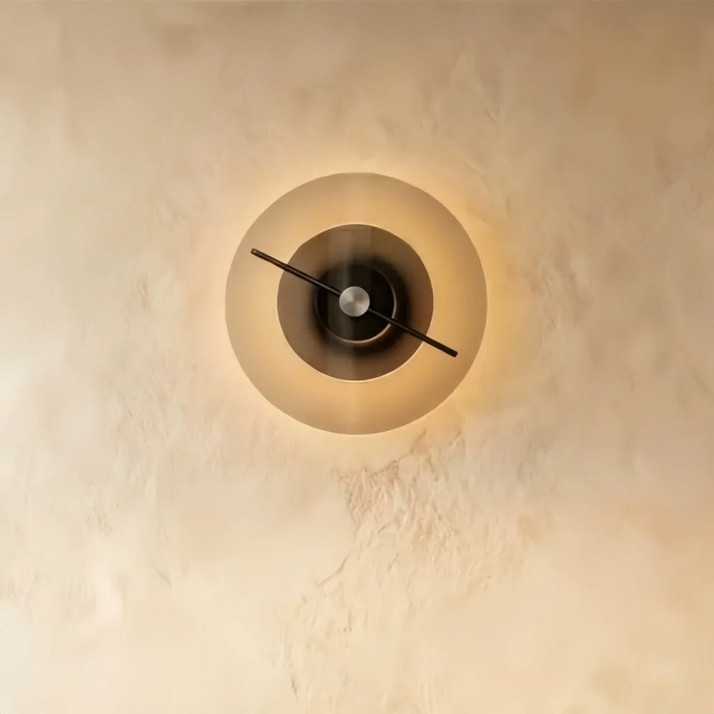 Moderne Wandleuchte – Glas und Kohlenstoffstahl mit drehbarem Schirm für Wohnzimmer Schlafzimmer – Flindria