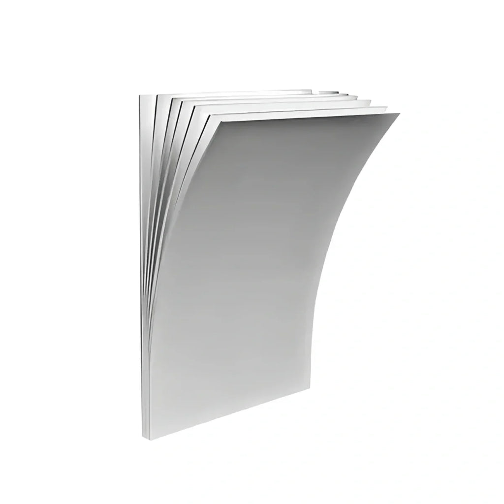 Nordic Minimalist Wall Lamp -- Curved Aluminum Book Pages in Black or White for Living Room Study - Flindria