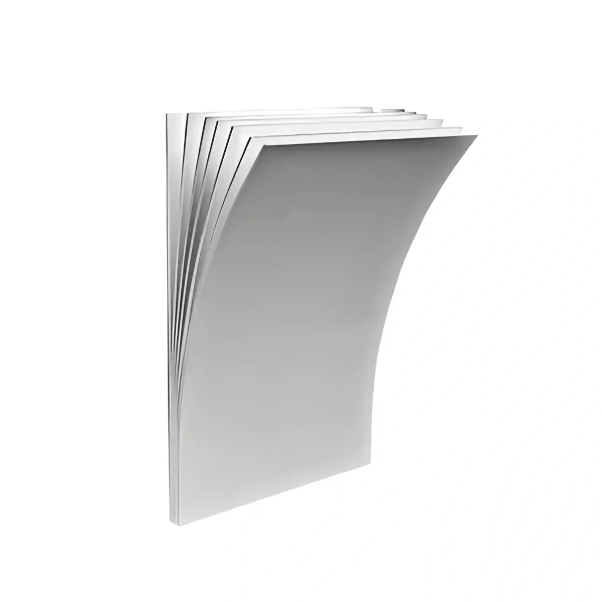 Nordic Minimalist Wall Lamp -- Curved Aluminum Book Pages in Black or White for Living Room Study - Flindria