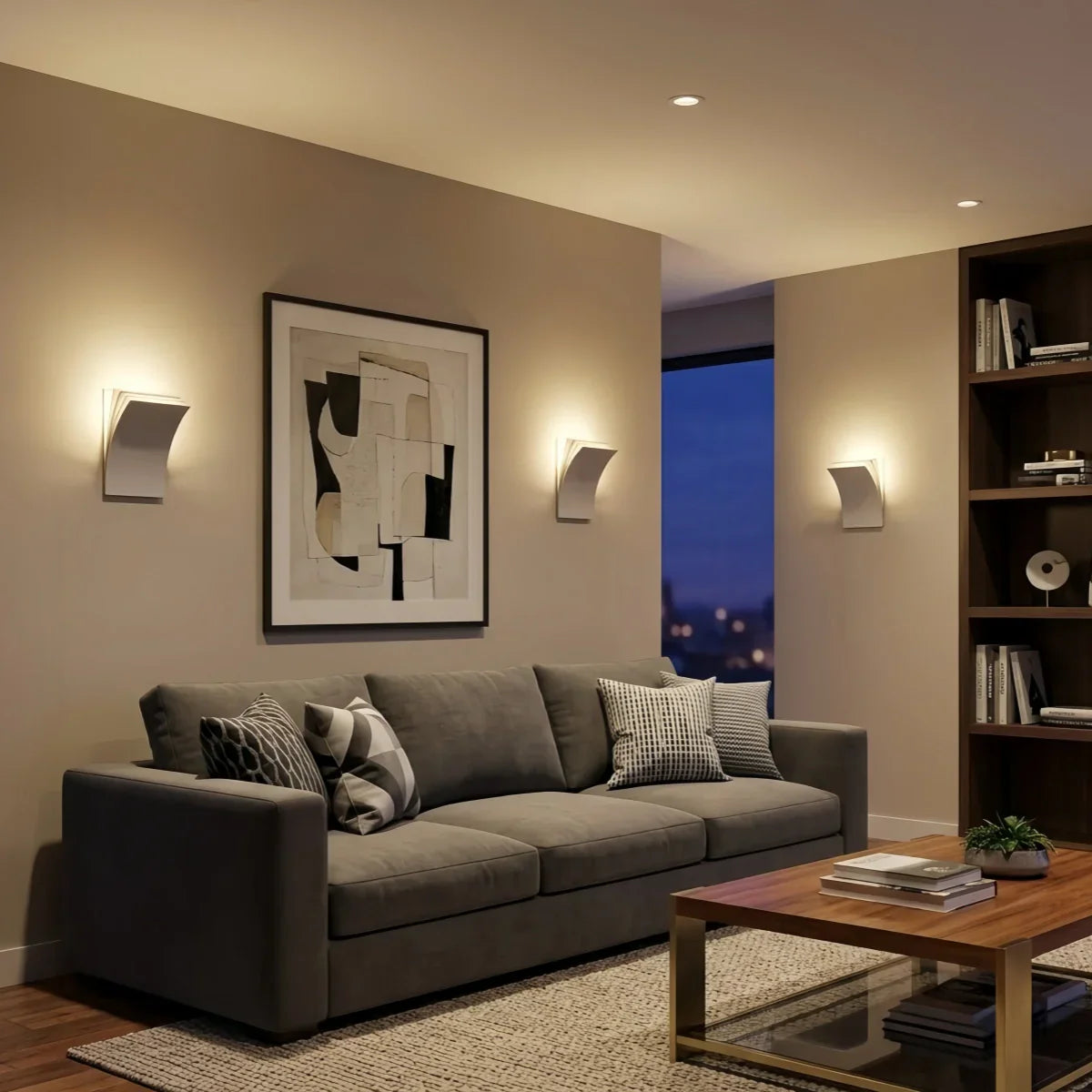 Nordic Minimalist Wall Lamp -- Curved Aluminum Book Pages in Black or White for Living Room Study - Flindria