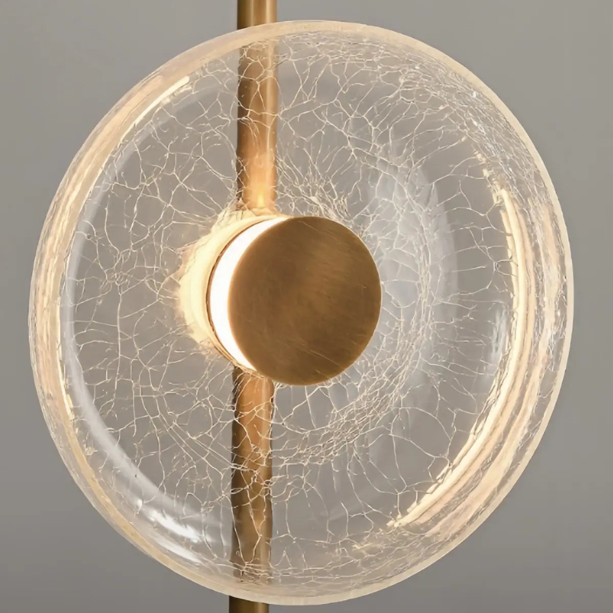 Luxury Floor Lamp -- Iron and Glass , Amber or Clear Light Color for Living Room Bedroom - Flindria