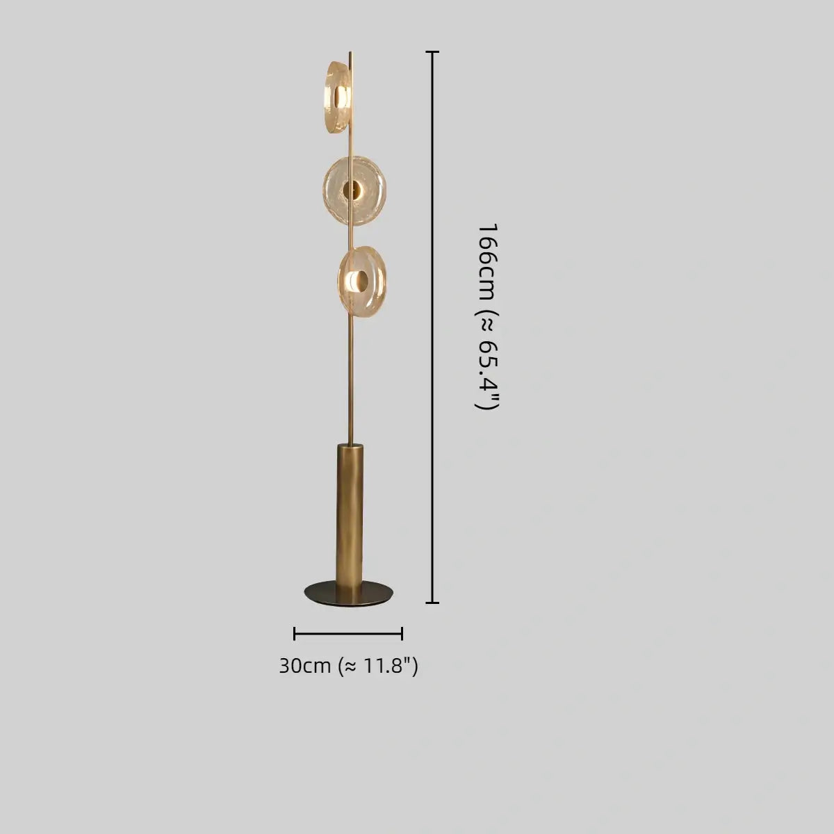 Luxury Floor Lamp -- Iron and Glass , Amber or Clear Light Color for Living Room Bedroom - Flindria