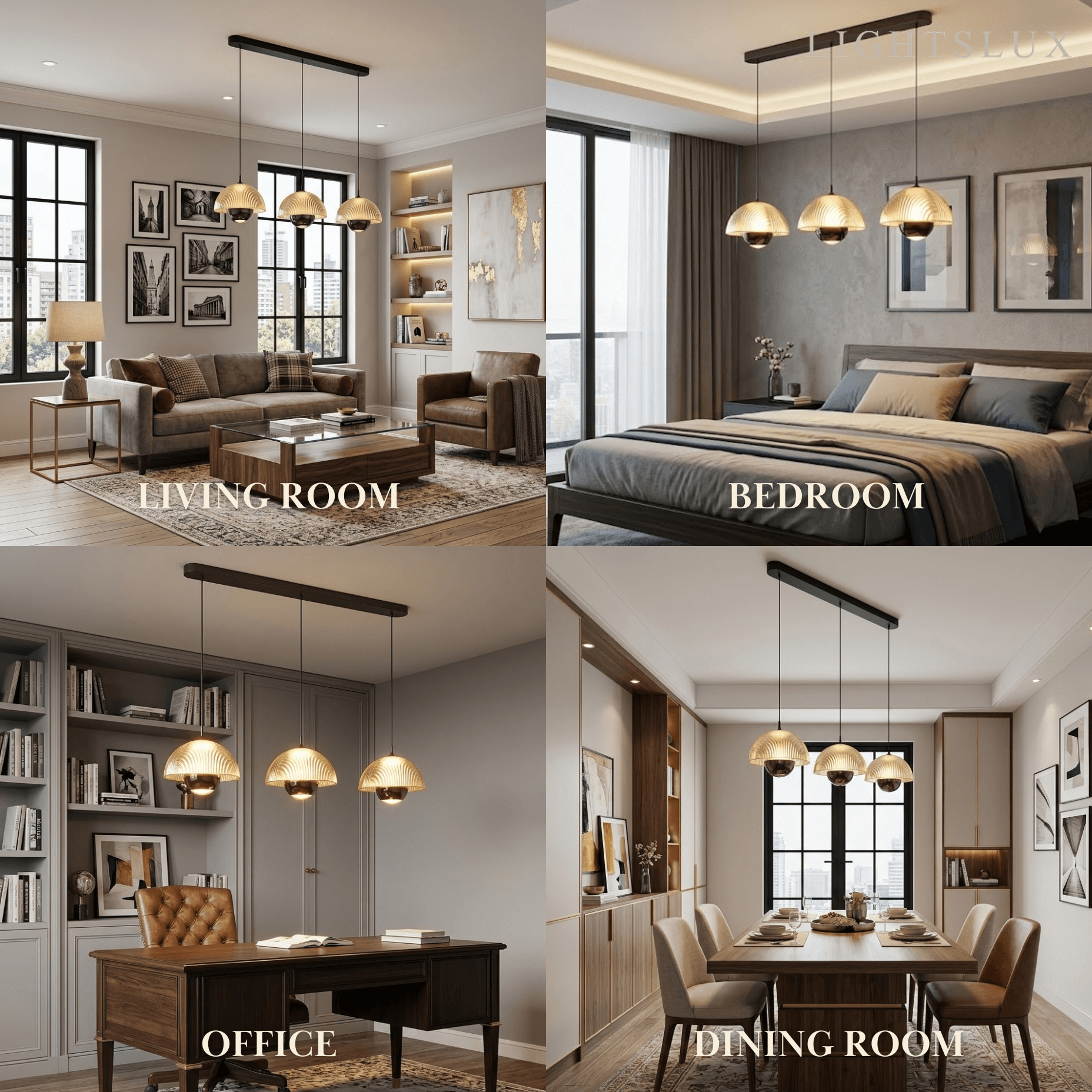 Artistic Pendant Light -- Iron & Aluminum with Acrylic Shade, Pearl Black for Bedroom Dining Room - Flindria