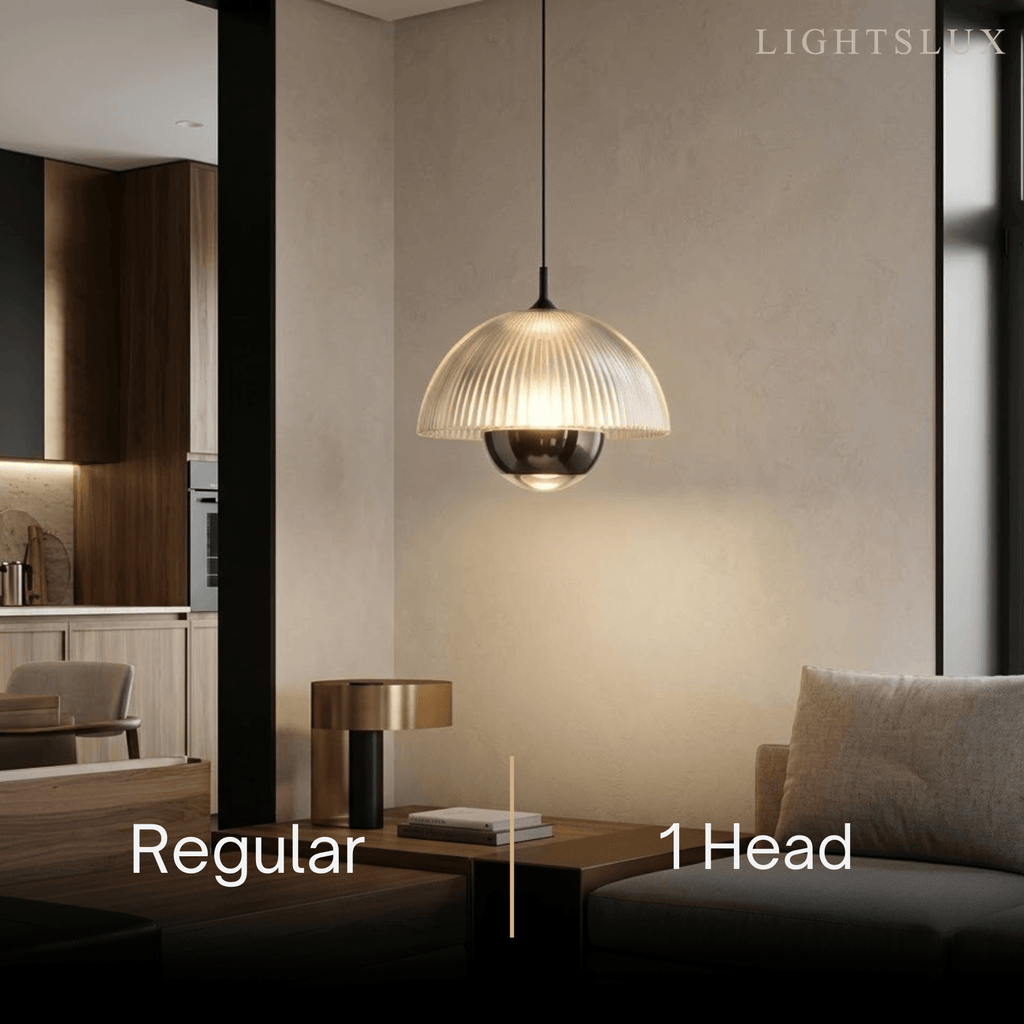 Artistic Pendant Light -- Iron & Aluminum with Acrylic Shade, Pearl Black for Bedroom Dining Room - Flindria
