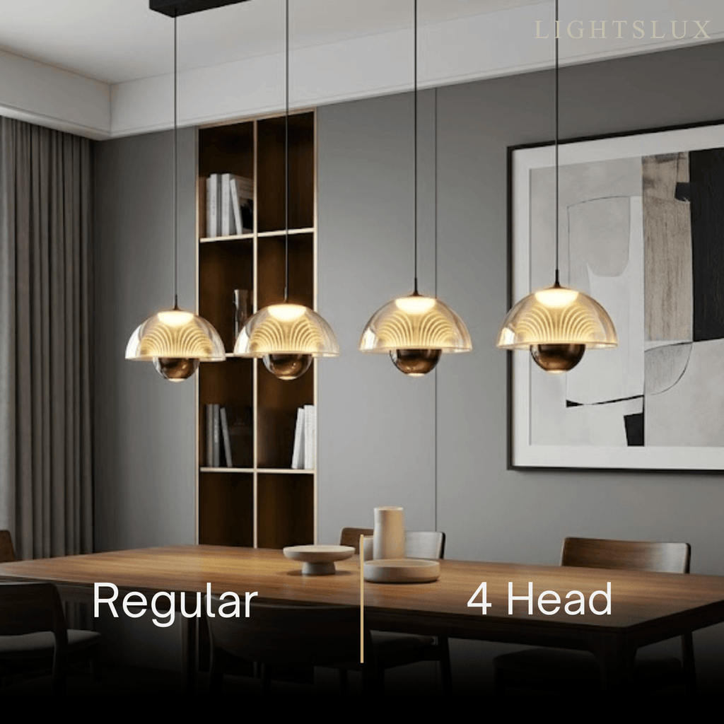 Artistic Pendant Light -- Iron & Aluminum with Acrylic Shade, Pearl Black for Bedroom Dining Room - Flindria