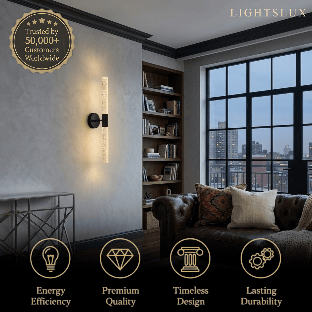 Modern Wall Lamp -- Iron & PVC Gold for Hallway - Flindria