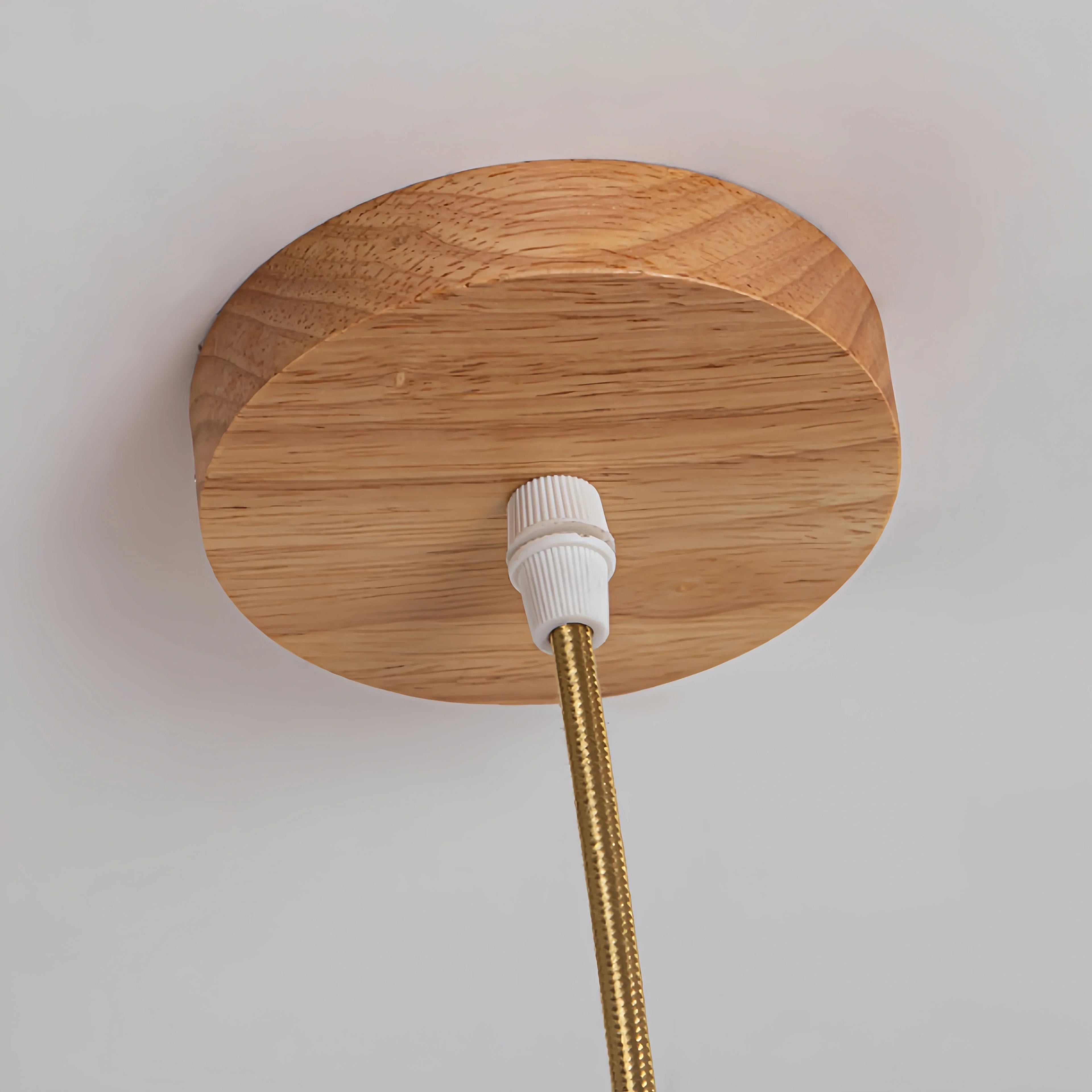 Modern Pendant Lamp -- Hand-Knitted Bamboo & Brass - Flindria