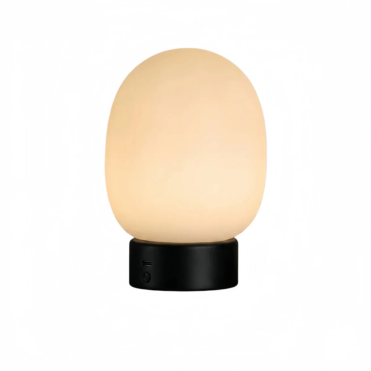 Light Table Lamp -- Metal & Frosted Glass with Touch & Human Induction for Bedroom Living Room - Flindria